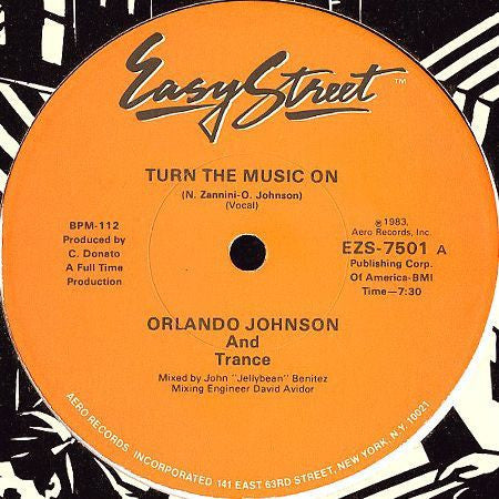 Orlando Johnson & Trance : Turn The Music On (12")