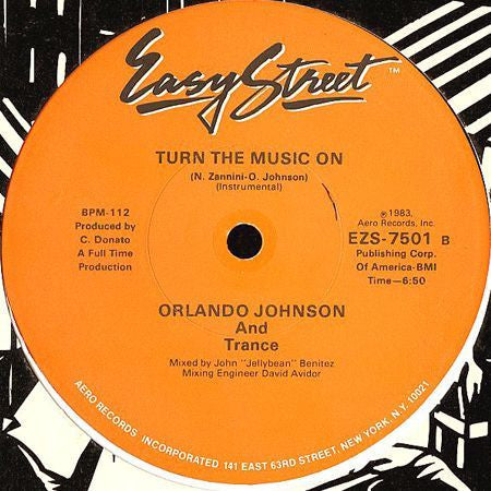 Orlando Johnson & Trance : Turn The Music On (12")
