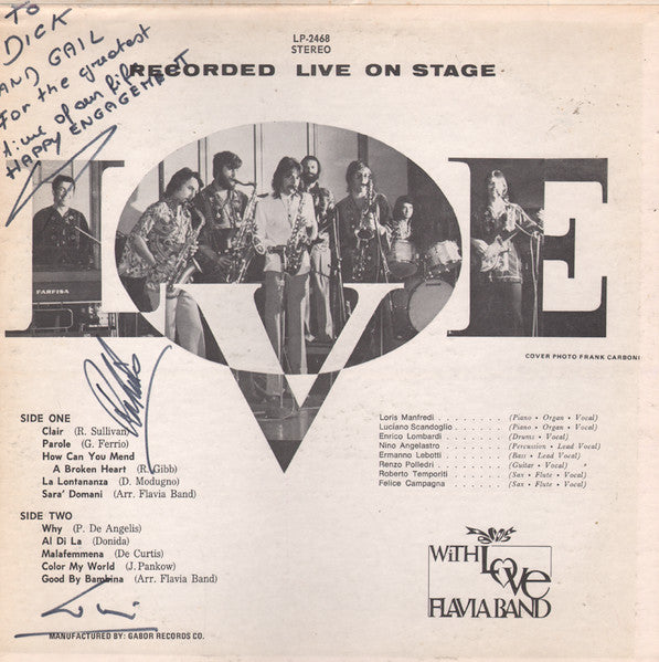 Flavia Band : With Love (LP, Album, Red)