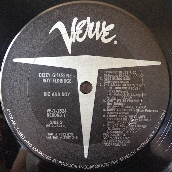 Dizzy Gillespie & Roy Eldridge : Diz And Roy (2xLP, Album, Comp, Gat)