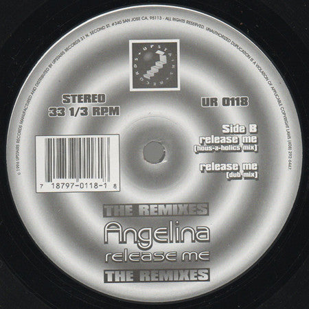 Angelina : Release Me - The Remixes (12")