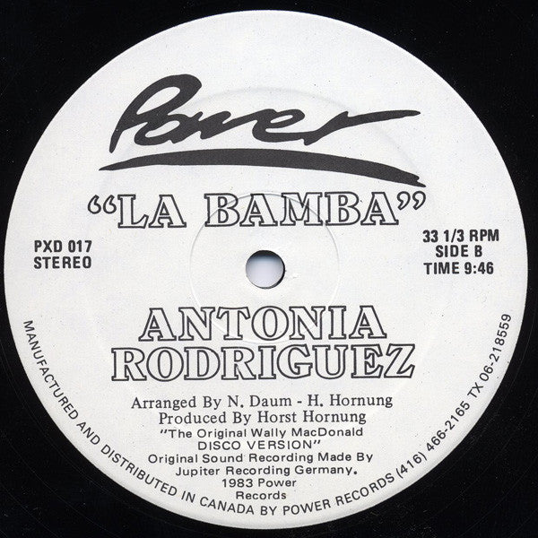 Dee D. Jackson / Antonia Rodriguez : S.O.S. (Love To The Rescue) / La Bamba (12")