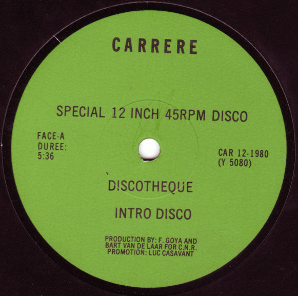 Discothèque : Intro Disco (12", Maxi)