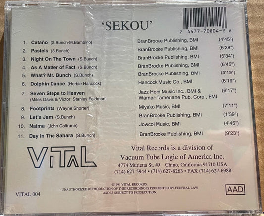 Sekou Bunch - Sekou vinyl record, CD (Near Mint (NM or M-)) | Lulo Records