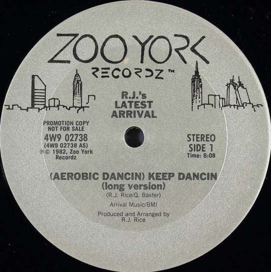 R.J.'s Latest Arrival : (Aerobic Dancin) Keep Dancin (12", Promo)