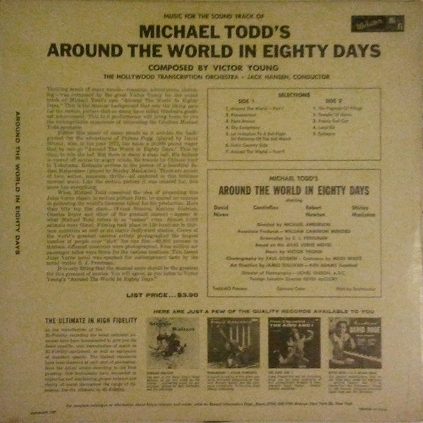 Victor Young : Around The World In 80 Days (LP, Album, Mono)