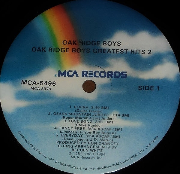 The Oak Ridge Boys : Oak Ridge Boys Greatest Hits 2 (LP, Comp, Glo)