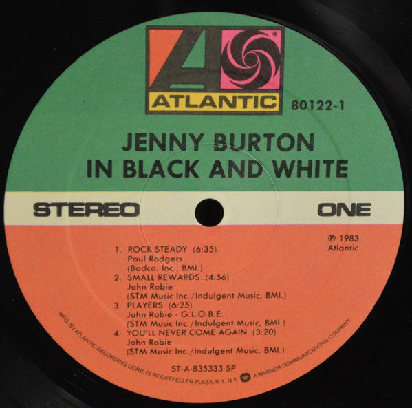 Jenny Burton : In Black And White (LP, Album, Spe)