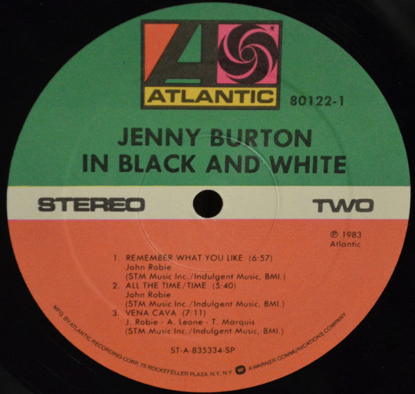 Jenny Burton : In Black And White (LP, Album, Spe)