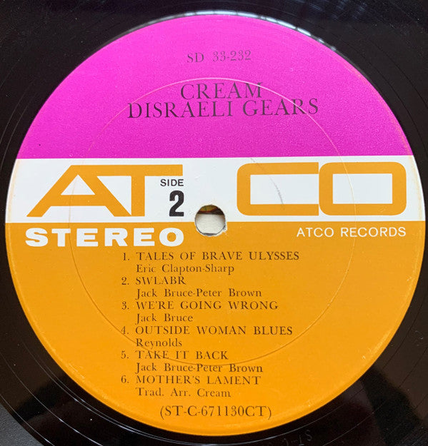Cream (2) : Disraeli Gears (LP, Album, Pit)