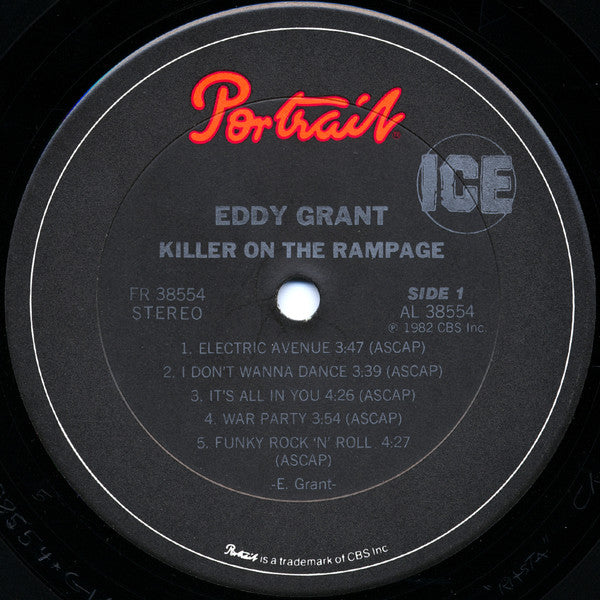 Eddy Grant : Killer On The Rampage (LP, Album, RE, Car)