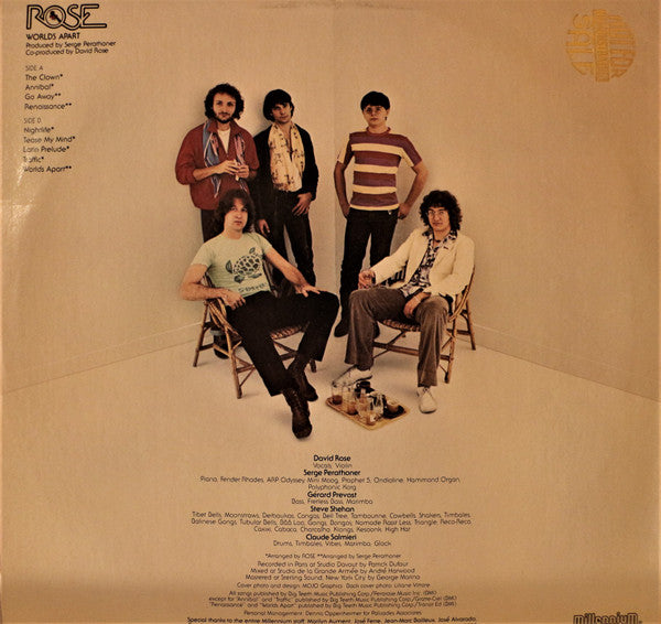 David Rose (4) : Worlds Apart (LP, Album, Ind)