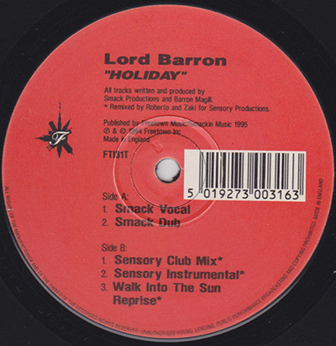 Lord Barron : Holiday (12")
