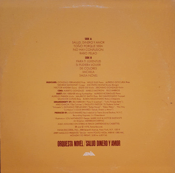 Orquesta Novel : Salud, Dinero Y Amor (LP, Album)