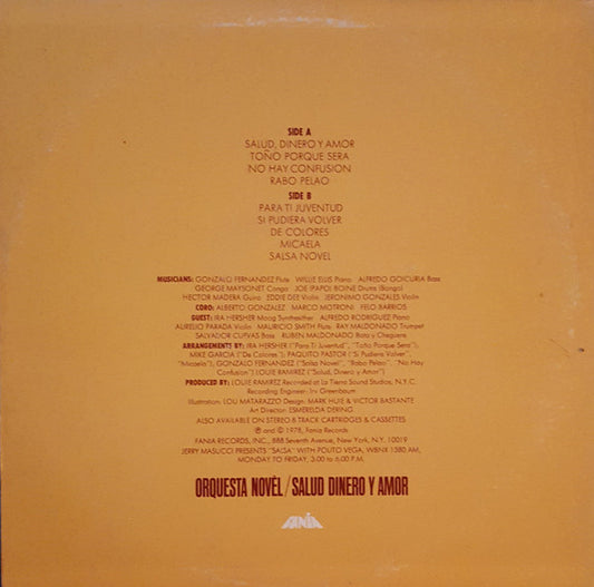 Orquesta Novel : Salud, Dinero Y Amor (LP, Album)