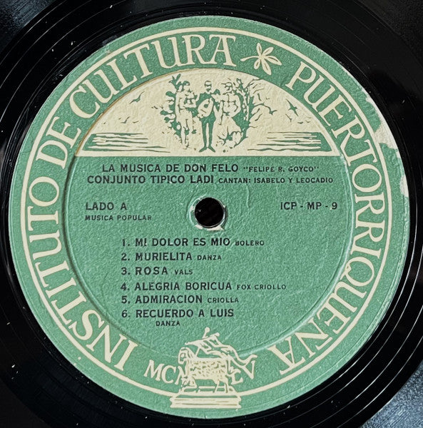 Conjunto Tipico Ladi : La Musica De Don Felo (Felipe Rosario Goyco) (LP, Album)