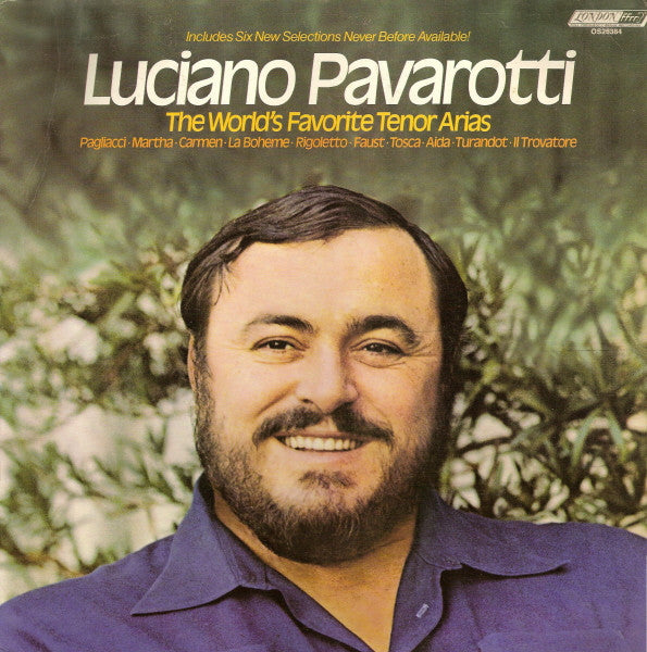 Luciano Pavarotti : The World's Favorite Tenor Arias (LP, Comp, RE)