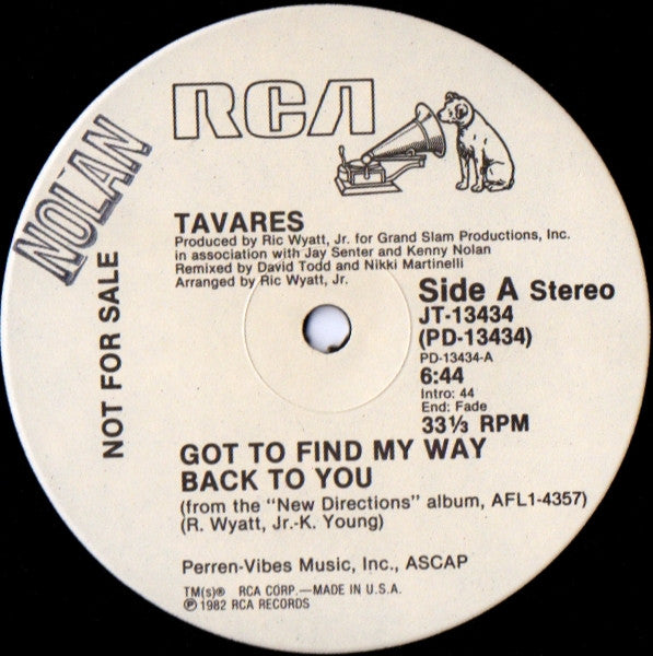 Tavares : Got To Find My Way Back To You (12", Mono, Promo)