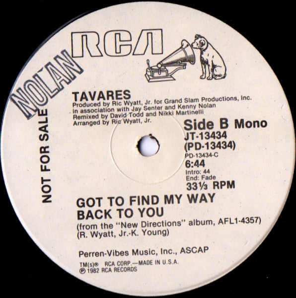 Tavares : Got To Find My Way Back To You (12", Mono, Promo)