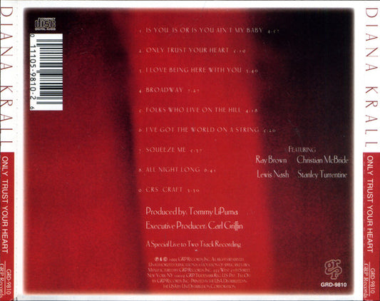 Diana Krall - Only Trust Your Heart vinyl record, CD (Mint (M)) | Lulo Records
