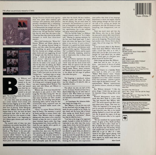 Ben Webster & "Sweets" Edison* : Ben & Sweets (LP, Album, RE, RM)