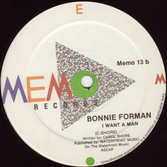 Bonnie Forman : I Want A Man (12")