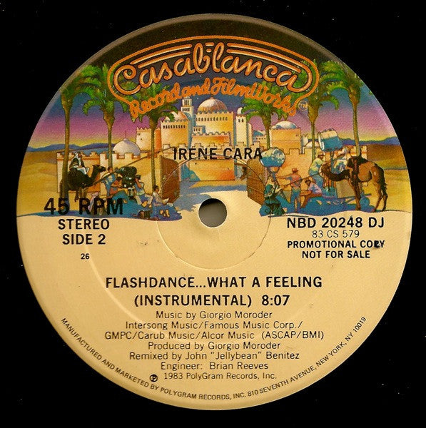 Irene Cara : Flashdance... What A Feeling (12", Promo, 26)