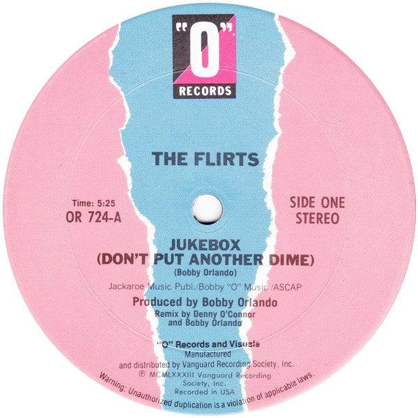 The Flirts : Jukebox (Don't Put Another Dime) (12")