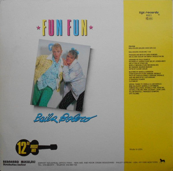 Fun Fun : Baila Bolero (12", Single)