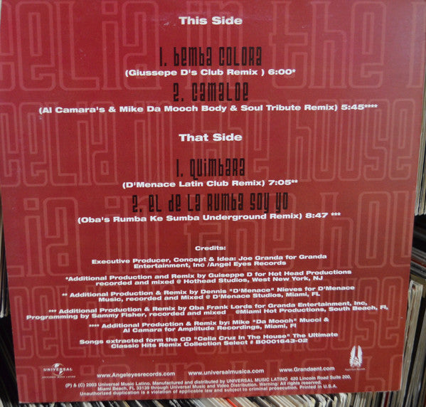 Celia Cruz : Celia Cruz In The House (The Ultimate Classic Hits Remix Collection) (12", Promo, Smplr)