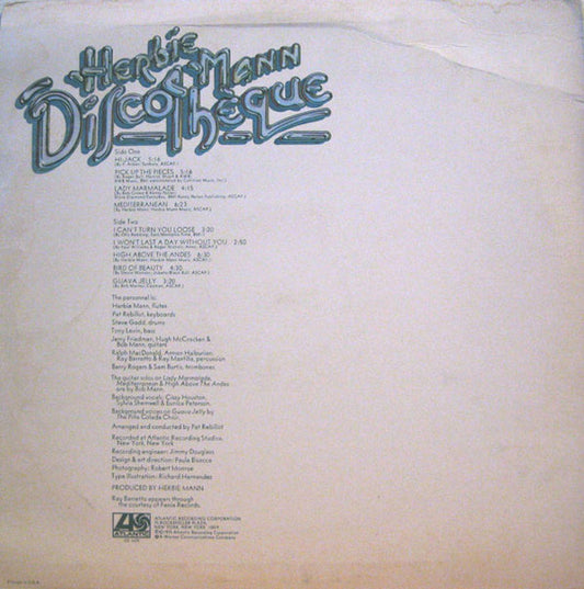 Herbie Mann - Discothèque vinyl record, LP (Very Good Plus (VG+)) | Lulo Records