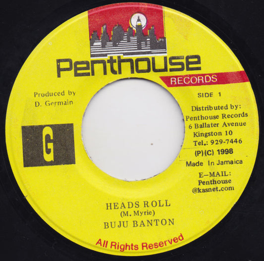 Buju Banton : Heads Roll (7")
