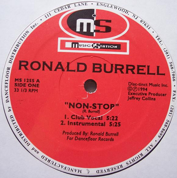 Ronald Burrell : Non-Stop (12")