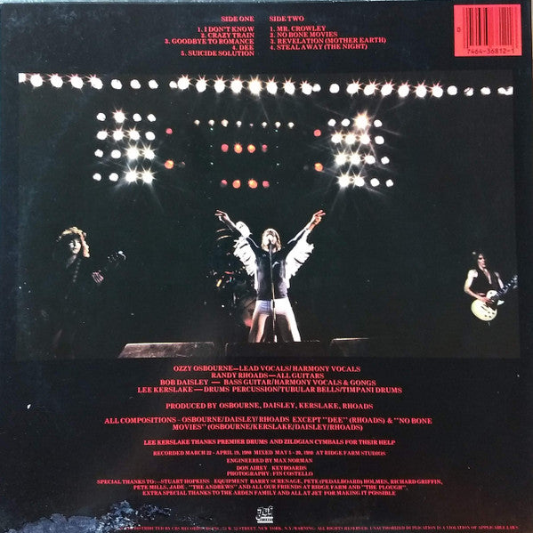 Ozzy Osbourne : Blizzard Of Ozz (LP, Album, RE, Spe)