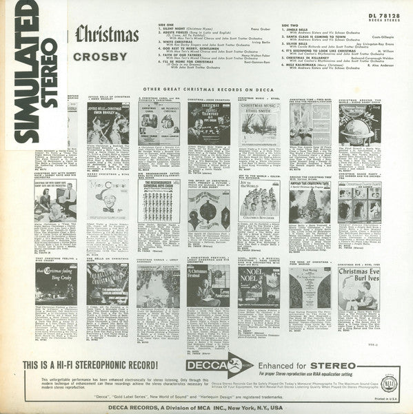 Bing Crosby : Merry Christmas (LP, Album, RE, RP)