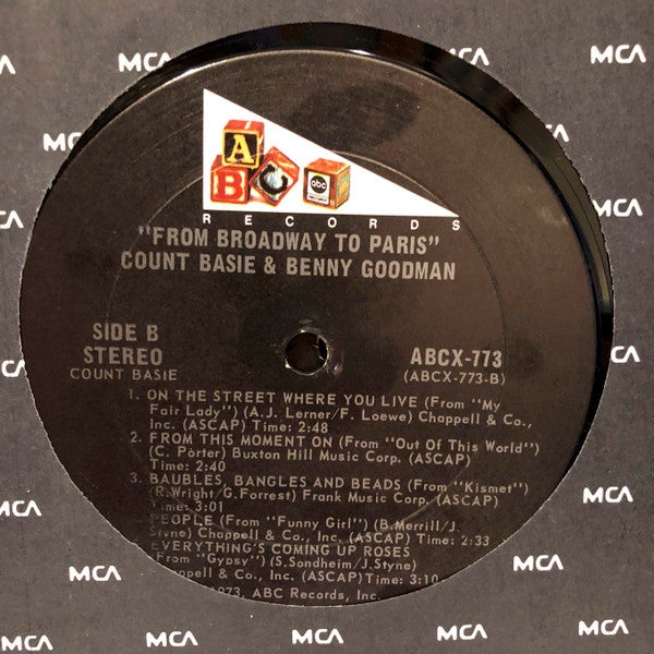 Count Basie And Benny Goodman : From Broadway To Paris (2xLP, Comp)