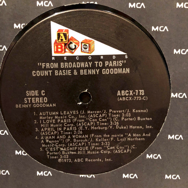 Count Basie And Benny Goodman : From Broadway To Paris (2xLP, Comp)