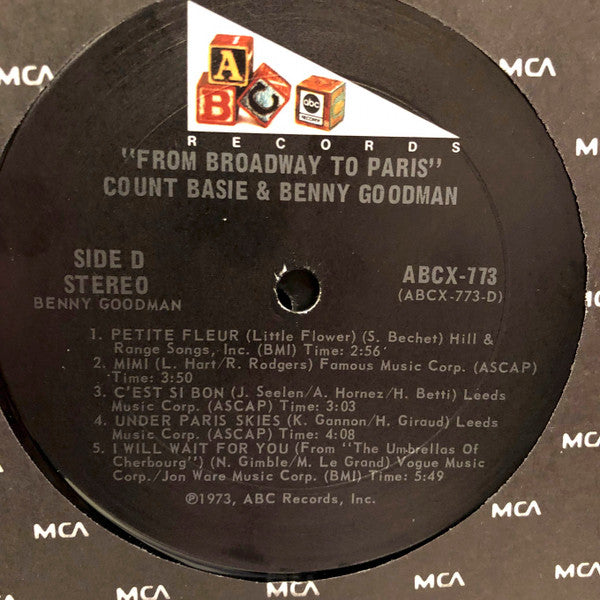 Count Basie And Benny Goodman : From Broadway To Paris (2xLP, Comp)
