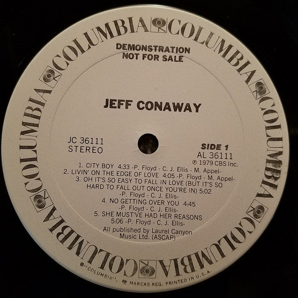 Jeff Conaway (2) : Jeff Conaway (LP, Album, Promo, Pit)