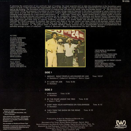 Fantastic Four : Night People (LP, Album, Ter)