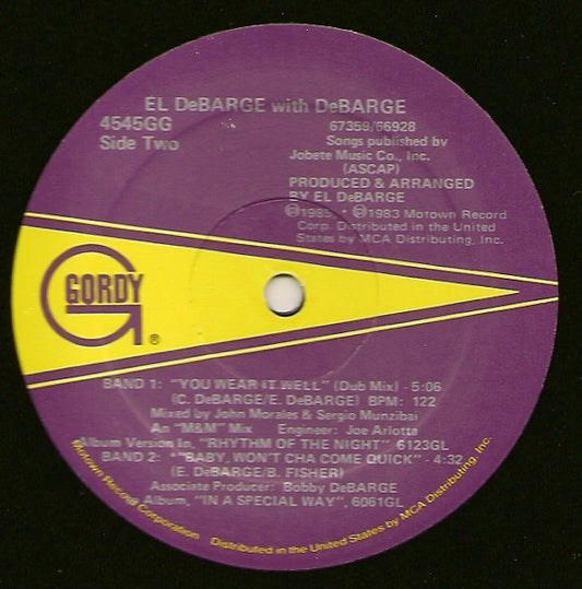 El DeBarge With DeBarge - You Wear It Well vinyl record, 12" (Near Mint (NM or M-)) | Lulo Records