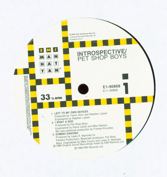 Pet Shop Boys : Introspective (LP, Album, Whi)