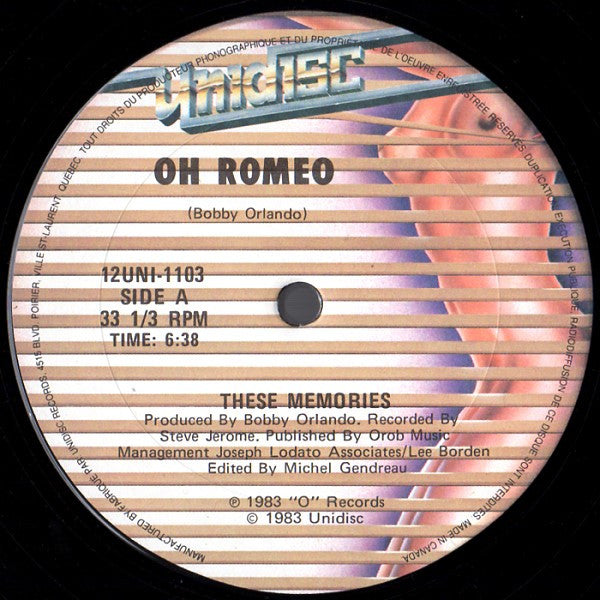 Oh Romeo : These Memories (12")