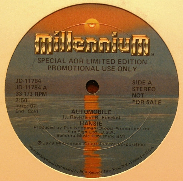 Hansie Ravesteijn : Automobile (12", Ltd, Promo)