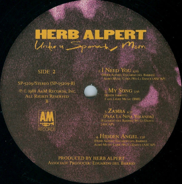 Herb Alpert : Under A Spanish Moon (LP, Album)