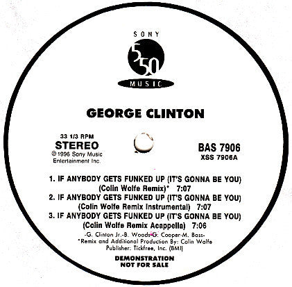 George Clinton & P-Funk All Stars : If Anybody Gets Funked Up (It's Gonna Be You) (12", Promo)