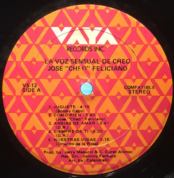 Jose Cheo Feliciano* : La Voz Sensual De Cheo (LP, Album)