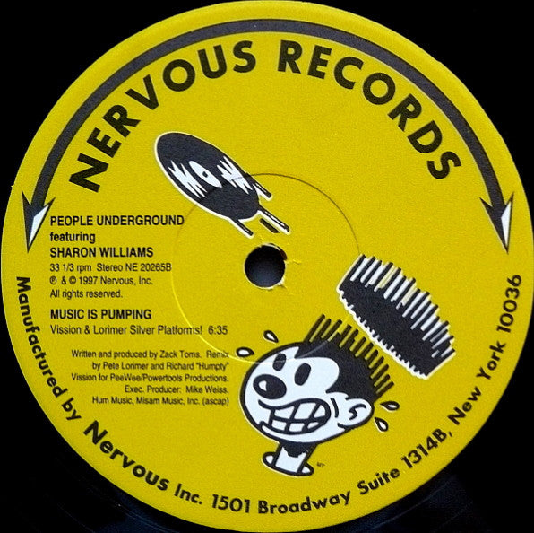 People Underground Feat. Sharon Williams : Music Is Pumping (The West Coast Remixes) (12")