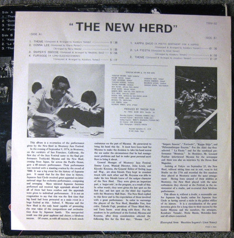 Toshiyuki Miyama & The New Herd : New Herd (LP, Album)