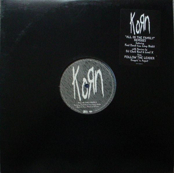 Korn : All In The Family (Remixes) (12", Promo, Blu)